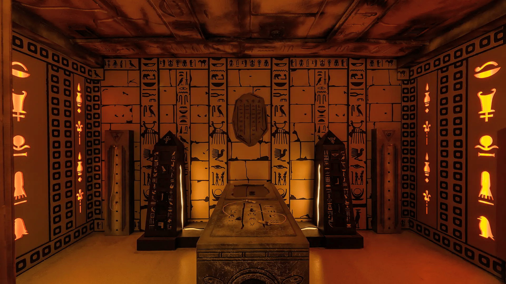 L'Héritage du Pharaon Aubergenville — décor tombe égyptienne escape game